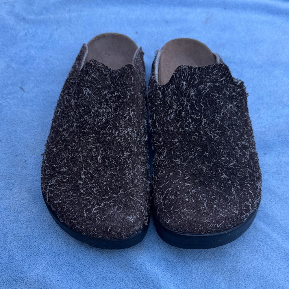 Birkenstock Brown Fuzzy Loafers